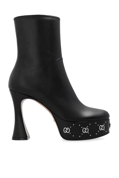 gucci black platform boots|Women's Gucci Platform Shoes .